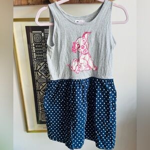 GAP Disney 101 Dalmatians Gray and Blue Polka Dot Dress